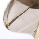 CHANEL Matelasse Chain Shoulder Bag Lamb Skin Ivory Gold CC Auth AMZ315-17