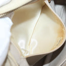 CHANEL Matelasse Chain Shoulder Bag Lamb Skin Ivory Gold CC Auth AMZ315-21