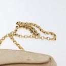 CHANEL Matelasse Chain Shoulder Bag Lamb Skin Ivory Gold CC Auth AMZ315-8