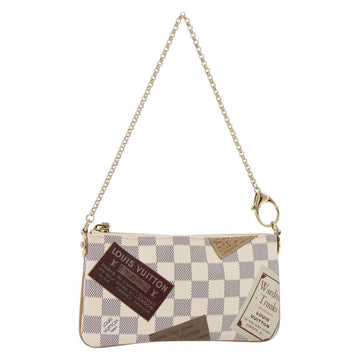 LOUIS VUITTON Damier Azur Pochette Mira MM Accessory Pouch N63078 Auth AMZ318V