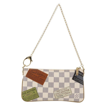 LOUIS VUITTON Damier Azur Pochette Mira MM Accessory Pouch N63078 Auth AMZ318V - 0