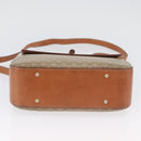 CELINE Macadam Canvas Circle Hand Bag PVC 2way Beige Gold Auth AMZ333A-5