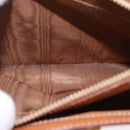 CELINE Macadam Canvas Circle Hand Bag PVC 2way Beige Gold Auth AMZ333A-28