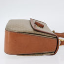 CELINE Macadam Canvas Circle Hand Bag PVC 2way Beige Gold Auth AMZ333A-3
