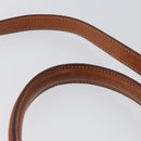 CELINE Macadam Canvas Circle Hand Bag PVC 2way Beige Gold Auth AMZ333A-8