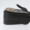 Burberrys Nova Check Shoulder Bag PVC Leather Black Gold Auth AMZ334-3