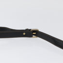 Burberrys Nova Check Shoulder Bag PVC Leather Black Gold Auth AMZ334-8
