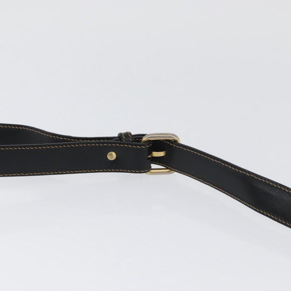 Burberrys Nova Check Shoulder Bag PVC Leather Black Gold Auth AMZ334