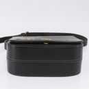 Burberrys Nova Check Shoulder Bag PVC Leather Black Gold Auth AMZ334-5