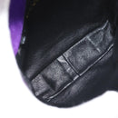 CHANEL V Stitch Pearl Shoulder Bag Nylon Purple Gold CC Auth AMZ336-19