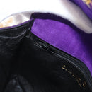 CHANEL V Stitch Pearl Shoulder Bag Nylon Purple Gold CC Auth AMZ336-22