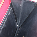 Christian Dior Chain Shoulder Bag Leather Red Gold Auth AMZ337A-18
