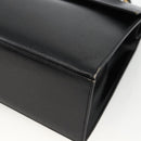 Christian Dior Hand Bag Leather 2way Black Gold Auth AMZ338A-9