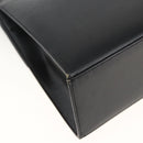 Christian Dior Hand Bag Leather 2way Black Gold Auth AMZ338A-18