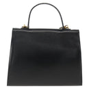 Christian Dior Hand Bag Leather 2way Black Gold Auth AMZ338A-2