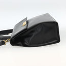 Christian Dior Hand Bag Leather 2way Black Gold Auth AMZ338A-3