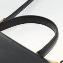 Christian Dior Hand Bag Leather 2way Black Gold Auth AMZ338A-14