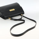 Christian Dior Hand Bag Leather 2way Black Gold Auth AMZ338A-8