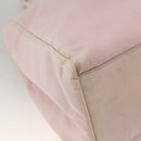 PRADA Handtas Nylon Roze Zilver Auth AMZ341-14