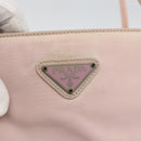 PRADA Handtas Nylon Roze Zilver Auth AMZ341-17
