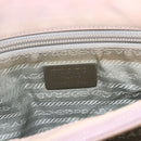 PRADA Handtas Nylon Roze Zilver Auth AMZ341-18