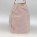 PRADA Handtas Nylon Roze Zilver Auth AMZ341-3