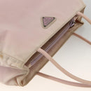 PRADA Handtas Nylon Roze Zilver Auth AMZ341-6