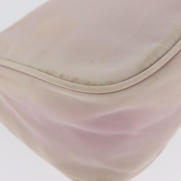PRADA Accessory Pouch Nylon Pink Silver Auth AMZ342
