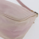 PRADA Accessory Pouch Nylon Pink Silver Auth AMZ342-17