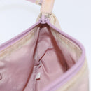 PRADA Accessory Pouch Nylon Pink Silver Auth AMZ342-20