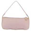 PRADA Accessory Pouch Nylon Pink Silver Auth AMZ342-2