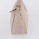 PRADA Accessory Pouch Nylon Pink Silver Auth AMZ342-4