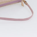 PRADA Accessory Pouch Nylon Pink Silver Auth AMZ342-7