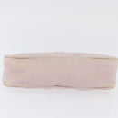 PRADA Accessory Pouch Nylon Pink Silver Auth AMZ342-5