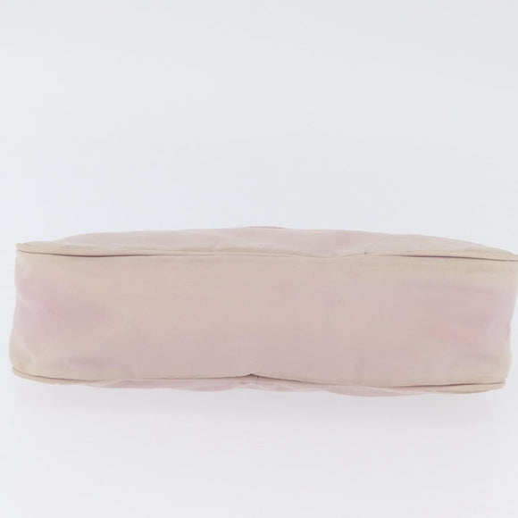 PRADA Accessory Pouch Nylon Pink Silver Auth AMZ342