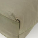 PRADA Hand Bag Nylon Beige Silver Auth AMZ343-9