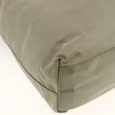 PRADA Hand Bag Nylon Beige Silver Auth AMZ343-16