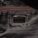 PRADA Hand Bag Nylon Beige Silver Auth AMZ343-18