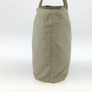 PRADA Hand Bag Nylon Beige Silver Auth AMZ343-3