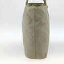 PRADA Hand Bag Nylon Beige Silver Auth AMZ343-4
