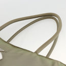PRADA Hand Bag Nylon Beige Silver Auth AMZ343-8