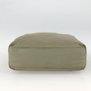 PRADA Hand Bag Nylon Beige Silver Auth AMZ343-5