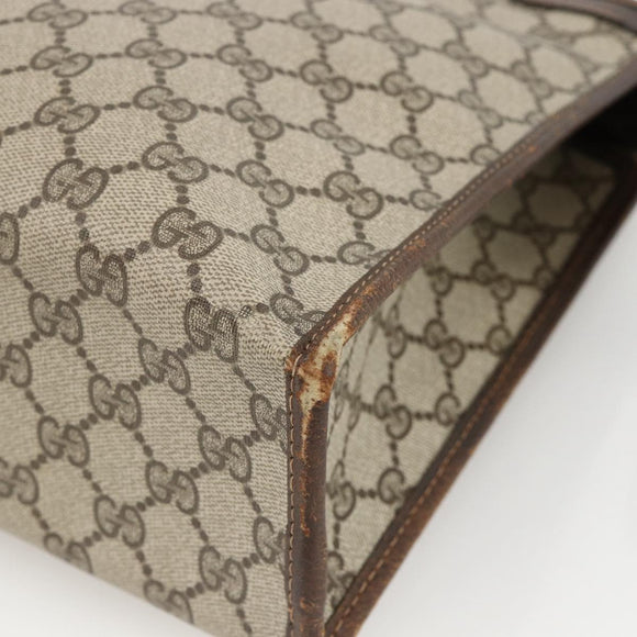 GUCCI GG Supreme Web Sherry Line Hand Bag PVC Red Beige 010 378 Auth AMZ345