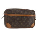 LOUIS VUITTON Monogram Compiegne 28 Clutch Bag M51845 LV Auth AMZ346-1