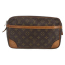 LOUIS VUITTON Monogram Compiegne 28 Clutch Bag M51845 LV Auth AMZ346-2