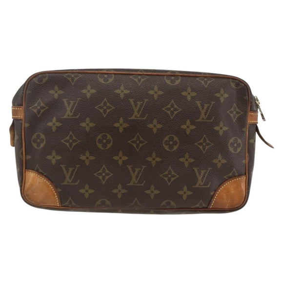 LOUIS VUITTON Monogram Compiegne 28 Clutch Bag M51845 LV Auth AMZ346