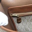 Christian Dior Honeycomb Canvas Shoulder Bag PVC Beige Gold Auth AMZ354-21