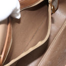 Christian Dior Honeycomb Canvas Shoulder Bag PVC Beige Gold Auth AMZ354-12