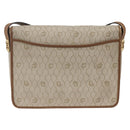 Christian Dior Honeycomb Canvas Shoulder Bag PVC Beige Gold Auth AMZ354-2