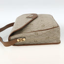 Christian Dior Honeycomb Canvas Shoulder Bag PVC Beige Gold Auth AMZ354-5